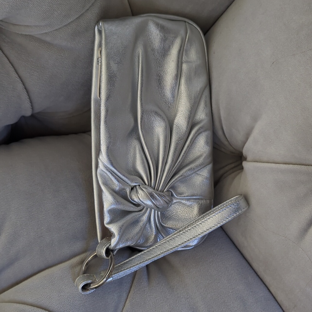 Rafe New York silver clutch / wristlet